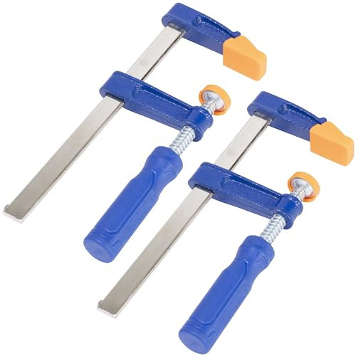 AERZETIX - C68510 - Juego de 2 sargentos de carpintero 50x150mm - abrazadera junta bomba - profundidad 50mm - apertura de mandíbula 150mm - fuerza de sujeción 170 kg - manija de plástico