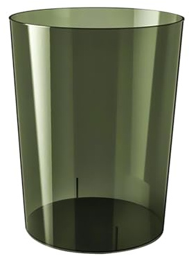 Generic Green L PET 7L Cylindrical Open-Top Trash Can for Kitchen, Indoor Use