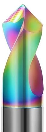 Pangyoo 1–16 mm 90° Fasenfräser, Zentrierbit, CNC-Fräser, Fräser, Hartmetall-Schaftfräser, Aluminium, Stahl, Metall, Fräser(Colour,16x100)