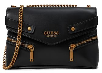 GUESS Damen Trissa Convertible Flap Klappe, Crossbody-Tasche, Schwarz