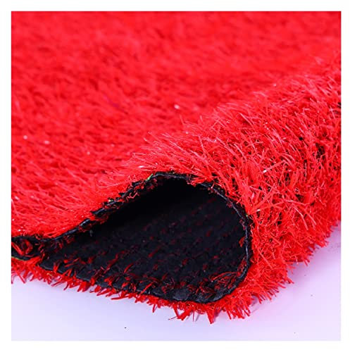 Alfombra de césped artificial amarillo de 2 cm de grosor para balcón, parque infantil, puerta, patio, césped, alfombra de césped sintético de alta densidad, 60 x 90 cm