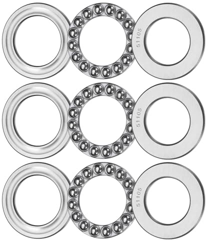 QUARKZMAN 3 Stück Kugellager 51105 Axiallager 25 x 42 x 11mm Axialkugellager Einreihig Rollen, Chromstahl (ABEC3)