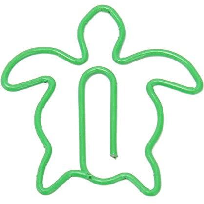 100 Stück Niedliche Büroklammern, Büroklammern in Tierform, Bürogeschenke, Schulgeschenke für Frauen, Männer, Kollegen, Lehrer (Schildkröte)