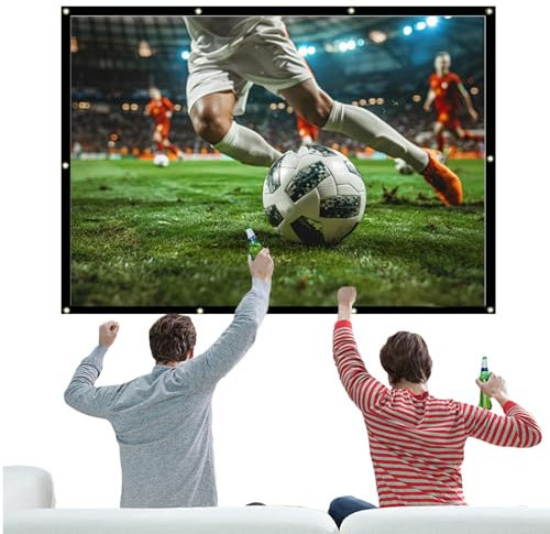 Projector Screen, Portable Movie Screen, Weather Resistant Projection Screen, Polyester Projector Screen, Home Projector Accessory, Smartphone Projector Screen, Folding Outdoor Screen for Projector