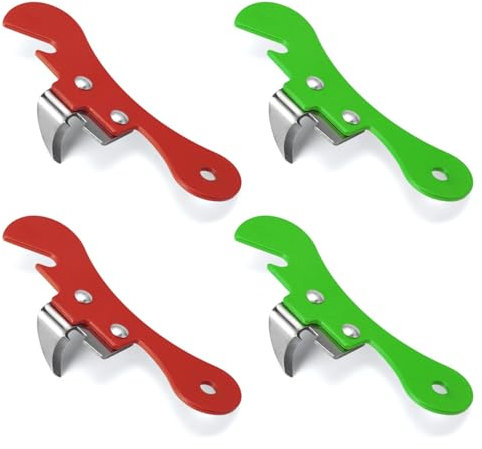 4 Piezas Abrelatas Manual, Abrelatas De Acero Inoxidable, Abrelatas De Bebidas, Abrelatas Manual Multifuncional, Abrelatas Para Acampar, Adecuado Para El Hogar, Picnic