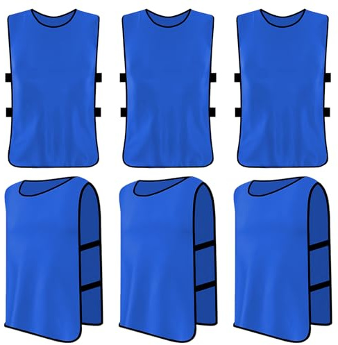 Daelesr 6 Stück Trainingsleibchen Basketball für Kinder, Sport Training Lätzchen, Fußball Leibchen Kinder Set, Sport Trikot Leibche für Fussball, Rugby, Netzball, Cricket, Volleyball, Hockey