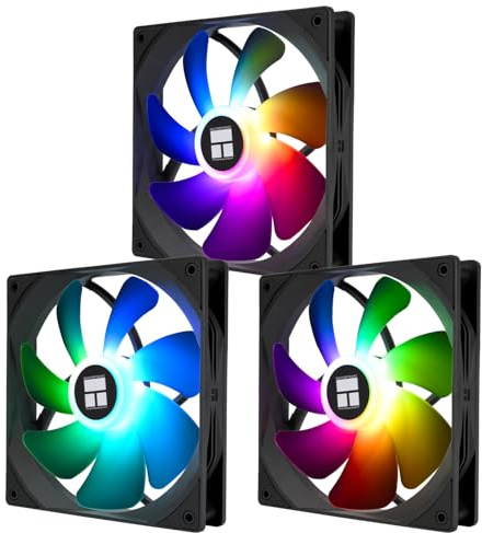 TR TL-C14C-S högpresterande kylare, 1 500 varv/min, 4-polig PWM-CPU-fläkt med S-FDB-kullager, 3 förpackningar (140 mm, ARGB)