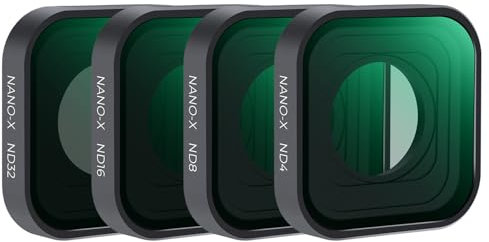 K&F Concept ND4, ND8, ND16, ND32 Filters Compatible with Gopro Hero 13 12 11 10 9,Multi-layer Coating Optical Glass Neutral Density, Detected by HERO 13
