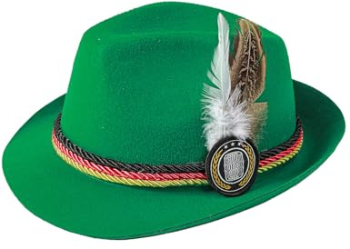 COSAVOROCK Oktoberfest Bayerischer Hut Trachtenhut Tirol Mütze Tirolerhut