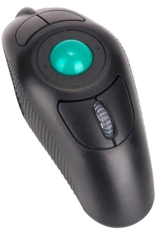 Souris à Boule de Commande sans Fil 1000 Dpi pour Ordinateur Portable | Plastique Noir, Port USB 2, 4 Ghz, Cinq Touches, Prise en Main Ambidextre, Usage Portable