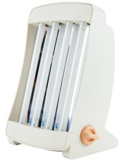 Gesichtssolarium GB 904, Professionelles UV-Bräunungsgerät, Cremeweiß, 65W Leistung, Mit 2 Schutzbrillen, Kompaktes Design für Gesichtsbräunung