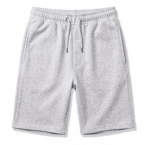 Mens Fleece Shorts Elasticated Waist Cotton Jersey Gym Running Sports Lounge Shorts with Pockets S-XL