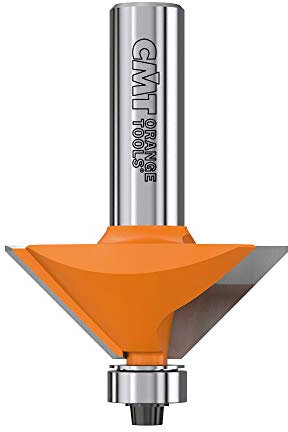 CMT Orange Tools 936.920.11 Fraise à biseauter avec roulement. 45 degrés HM S 12 mm Diamètre 45 mm