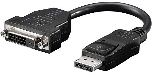 Goobay 69873 DisplayPort/DVI-D Adapterkabel 1.2, vernickelt, schwarz
