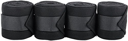 Harry's Horse Bandages Fleece 3m, 4 st, Farbe:schwarz