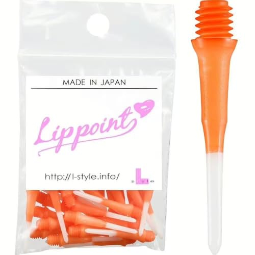 LSTYLE Dartspitzen: Original Lippoint - Soft Tip Dart Points - 2BA Gewinde - Normale Länge - 2 Tone Orange