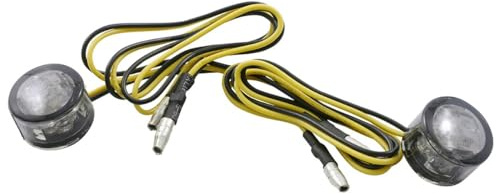 Blinker Mini Paar LED Motorrad SHIN YO MICRO PIN zum Einbau, getönt,18x13mm | LED-Blinkleuchten mit getöntem Glas, orange Lichtfarbe, 12 V; Paar mit 2 Blinkern, zum Einkleben, Kunststoff, ECE geprüft.