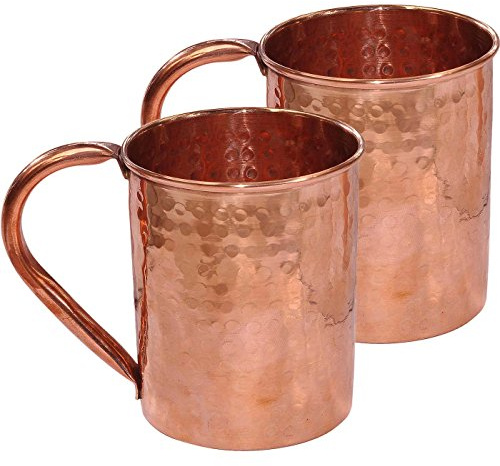 RASTOGI Kunsthandwerk Drinkware Zubehör Kupfer gehämmert Moscow Mule Becher, Kupfer