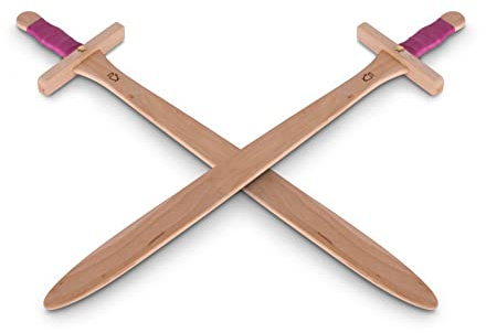 BestSaller 1129 Schwert Prinzessin Holz Birke/Erle, ca. 55cm, geölt, Natur (2 Stück)