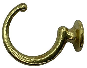 TOMASELLI MERCERIA Gancio Uncino Muro Metallo Oro Lucido Agganciare Embrasse Tenda Diametro 30