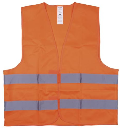DONAU SAFETY Chaleco de Alta Visibilidad Chaleco de Seguridad Reflectante de 360°, 1 Unidad Naranja, Talla 3XL