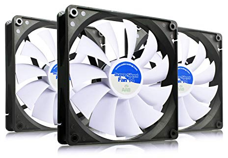 AABCOOLING Super Silent Fan 14 - Leise und Efizient 140mm Gehäuselüfter mit 4 Anti-Vibration-Pads - CPU Kühler, Ventilator, Lüfter, Silent Lüfter, 8,6 dB(A), 80 m3/h - Wertpaket 3 Stück