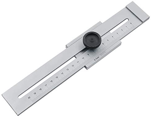 Edelstahl-Lineal, 0–200 mm, Edelstahl-Lineal, Metall-Lineal, Anreißlehre, Markierungslehre, Schnittschaber, Lineal für Holzbearbeitung