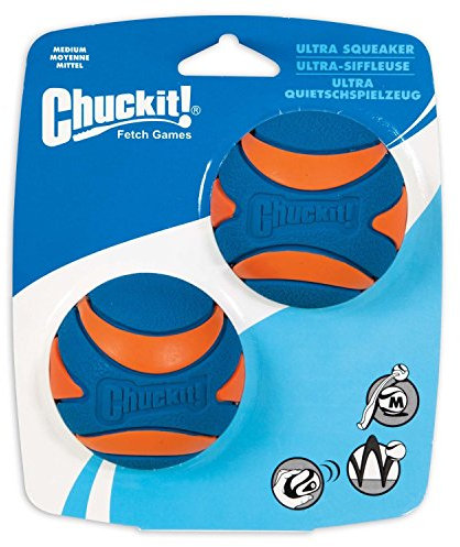 Chuckit! (3 Pack Ultra Squeaker Ball Durable High Bounce Dog Toy Medium 2 Pack