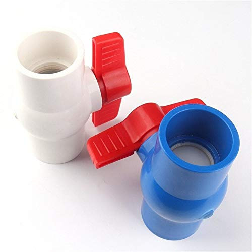 multi Rohr 4pcs 40~110mm PVC-Kugelhahn 1 1/4 „~ 4“ Innengewinde Geradsitzventil Gartenbewässerung Wasserrohrverbinder Aquariumbehälter Adapter Rohr (Color : 2 Inch Female, Diameter : Blue)
