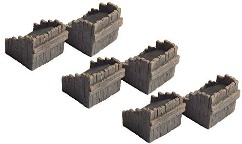 modellbahn-exklusiv Juweela 21617 - Prellbock Holz, Holzprellbock, 6 Stück, Spur N, 1:160
