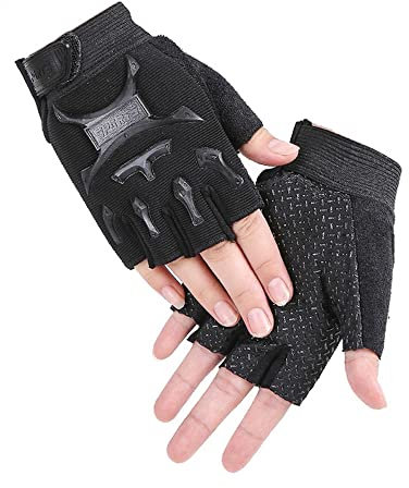 Kinder Halbfinger Handschuhe MTB Fahrradhandschuhe Atmungsaktive Anti Rutsch Handschuhe Fingerlose Sport Handschuhe für Bike,Rollschuhfäustling,Radfahren,Fitness,Training für 2-12Jahren Jungen Mädchen