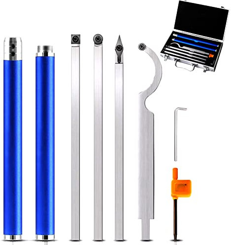 Drechseleisen Drechselmesser Drehfinisher Werkzeug Drechselzubehör Schleifvorrichtung Drehmeißel Set Drehwerkzeuge Schleifvorrichtung Drehfinisher Hartmetall Diamantform Runde Vierkantschneider