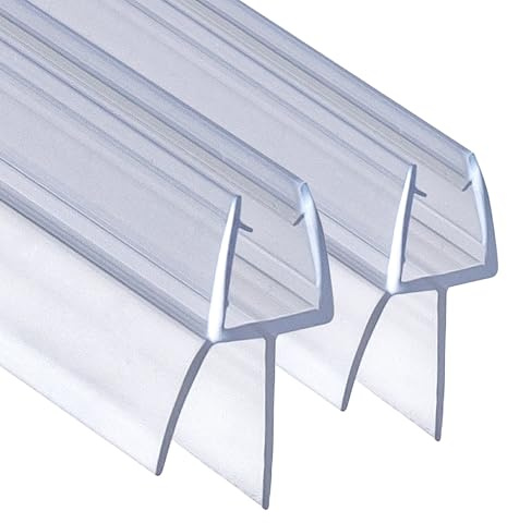 DOPPOSO Duschdichtung 2 x 80 cm Ersatzdichtung für Glasdicke 6mm/7mm/8mm | Dichtung Dusche Glastür Duschkabinen Badewanne Gummilippe für Duschtüren Glastür Duschdichtung