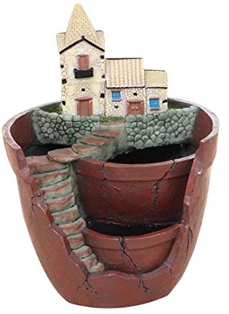 Rachlicy DIY Sukkulente Topf Feengarten Pflanzentopf Harz Blüten Topf Kaktus Pflanzer Gartenskulpturen Statuen Statuen