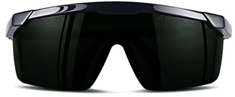 FREEMASCOT New Red Light Therapy Safety Glasses, 190-2000nm IPL Laser Safety Glasses for Laser Cosmetology & Hair Removal, Tanning (Dark Lens)