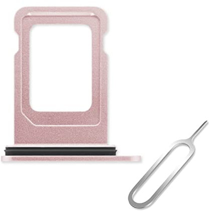 Cemobile SIM Card Tray Slot Holder Replacement for iPhone 13 6.1 Inch (Single SIM Version) with Waterproof Rubber Seal Ring + SIM Card Tray Open Eject Pin (Pink)