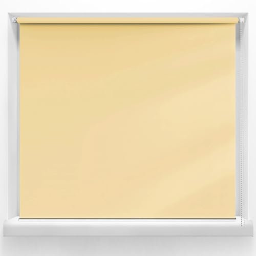 Aluminium-Jalousie 75 x 140 cm, Blickdicht Sichtschutz Sonnenschutz, Verdunkelnd Wandmontage, mit Aluminium-Schienen, für Fenster & Tür, Beige