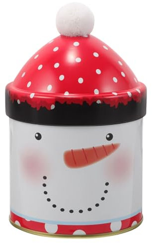 TOVINANNA Kasten Weihnachtsplätzchendose Schokoladenverpackung Leckerli-box Für Den Hut Weihnachtsbevorzugungsdose Bonbondosen Aus Weißblech Kleine Metall Kind Aufbewahrungskiste Mit Deckel