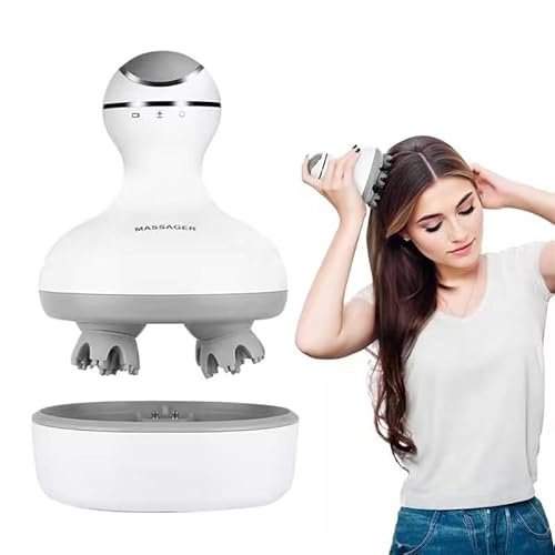 HOMEMASSA Cordless Hair Scalp Massager,Head Massager for Hair Growth,Head Scalp Massager with 84 Massage Nodes,Portable Handheld Head Scratcher, Deep Kneading Stress Relax, Gifts for Mom Dad