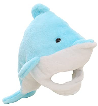SAFIGLE Delphin-hut Ohren Plüschmütze Wintermützen Für Damen Plüsch-critter-hut Urlaub Requisiten Ozeantierhüte Fisch-cosplay- Tierkopf Tierischer Fischer Fräulein Delfin