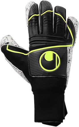 uhlsport Supergrip+ Flex Frame Carbon, Kinder und Erwachsene Torwarthandschuhe, Noir/Jaune Fluo, 10 -