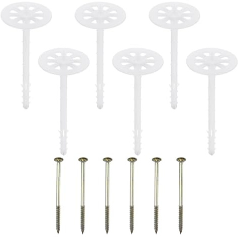 PATIKIL 142mm Perforierte Isolierstifte, 30er Pack Isolierdübel Wanddübel Kunststoff Spreizdübel zur Befestigung von Schaumstoffplatten an Mauerwerk oder Decke