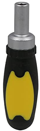 Destornillador de carraca con mango de carraca, herramientas de mano con herramienta interna de 1/4 pulgadas, soporte de brocas de 1/4 pulgadas