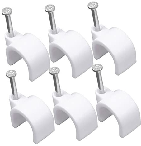 Hemobllo 100stücke Pvc Rohrklemmen Verstärkter Kabelhalter Wandmontierte Clips Für Elektroleitungen Lärmreduzierung Einfache Installation Weiß