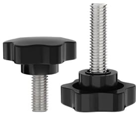 KSeSii 2/10PCS M4 M5 M6 M8 Forma di Stella Filo di Serraggio Maniglia Bullone in Acciaio Inox 304 Bachelite Manopola di Serraggio Vite(2PCS,M4x20(Head 25))