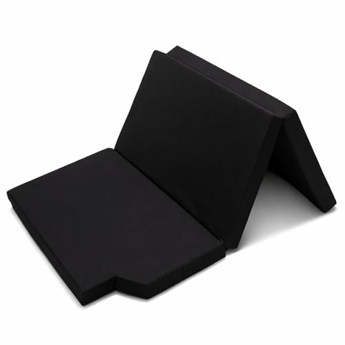 GoldenGroup Auto Matratze 200cm x 140cm - Passend für Mercedes Marco Polo Horizon - Faltbare - Camping Matratze - Auto Camping Zubehör - Klappmatratze Baumwolle-Schwarz 10cm