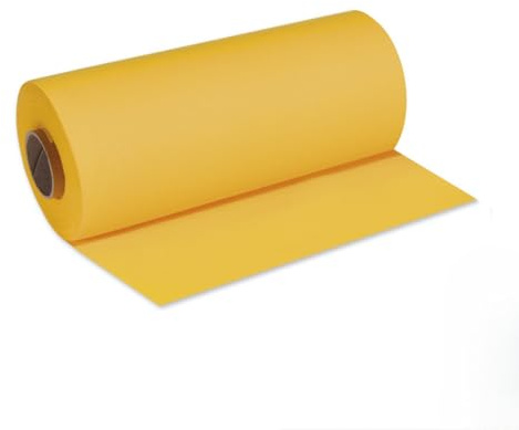 DeinPack 1 Rolle Airlaid Tischläufer gelb 40cm x24m HORECA perforiert | 1 Rolle, HORECA Qualität, Perforierung alle 120cm, Hochwertiger Einweg, Ideal für Dekorationen, Hochzeit & Partys