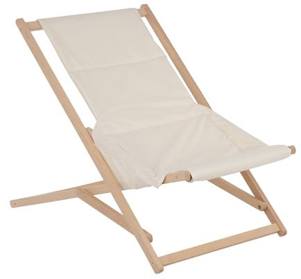 PATIO Liegestuhl Holz klappbar Gozo Premium Strandstuhl Gartenliege sanftes Schwingen bis 110 kg belastbar leicht