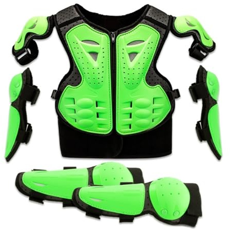 Plastron De Moto pour Kids, Équipement De Protection Moto pour Kid, Protecteur Corporel Combinaison Bras Respirante Créative Equipement Enfant Tout-Terrain Cyclisme Ski Patinage