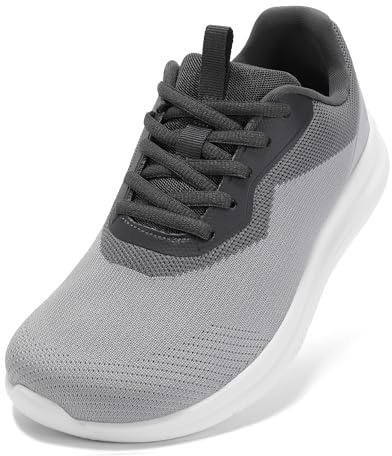 STQ Zapatos de correr anchos para mujer - Ligeros - Anchos - Zapatos ortopédicos cómodos para juanetes - Dedos de martillo - Edema, gris, 40 EU Large